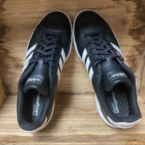 adidas | Shoes | Adidas Grand Court Black Sneakers Shoes | Poshmark